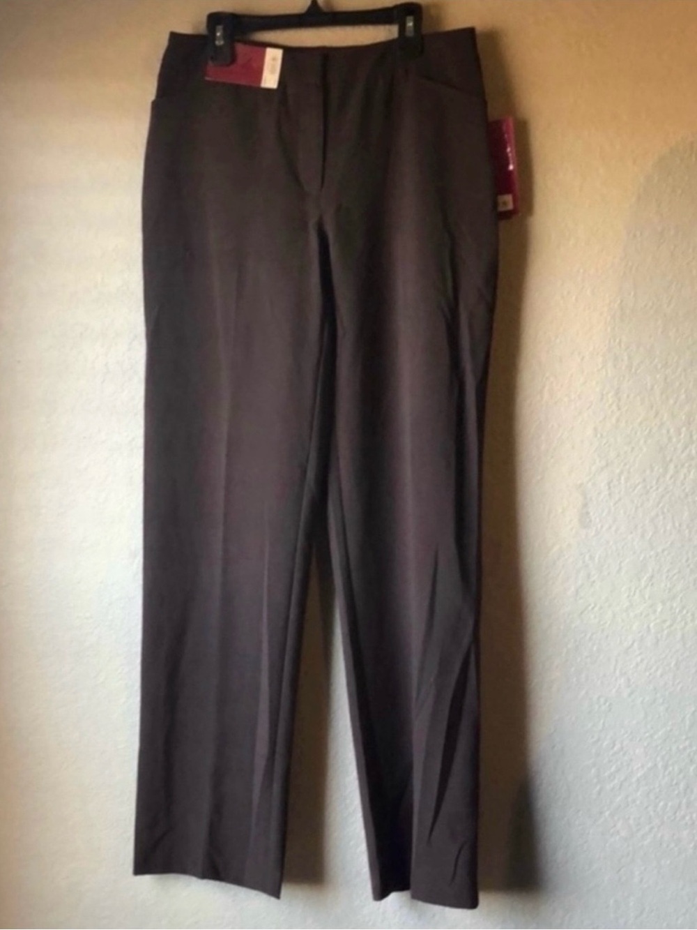 New 212 Collection Pants Women’s Brown Natural Fit Trousers Dress Pant 4 Average